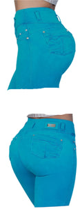 8219 Jean's Colombianos Cintura Alta levanta cola butt lifter high waist tummy control push up effect skinny