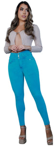 8219 Jean's Colombianos Cintura Alta levanta cola butt lifter high waist tummy control push up effect skinny
