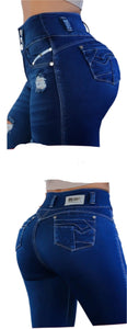 8220 Jean's Colombianos Cintura Alta levanta cola butt lifter high waist tummy control push up effect skinny