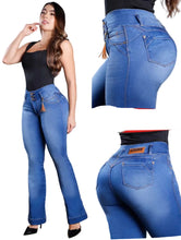 Load image into Gallery viewer, Colombian Flared Jeans Bon Bon up 8445 butt lifter high waist tummy control DIFFERENT MODELS
