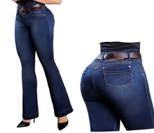 Load image into Gallery viewer, Colombian Flared Jean's Bon Bon up 8445 butt lifter high waist tummy control

