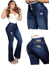 Load image into Gallery viewer, Colombian Flared Jeans Bon Bon up 8733 butt lifter high waist tummy control push up effect
