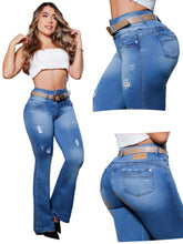 Load image into Gallery viewer, Colombian Flared Jean's Bon Bon up 8926 butt lifter high waist tummy control push up
