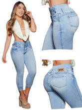 Load image into Gallery viewer, colombian Capri 8218 High waits butt lifter Colombianos Cintura Alta Levanta Cola pescador tobillero ankle

