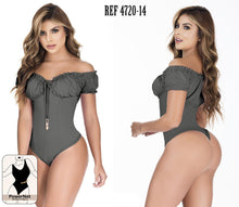 Load image into Gallery viewer, 4720 Bodysuits tummy control body shaper thong pantyblusa
