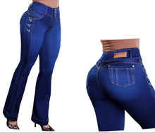 Load image into Gallery viewer, Colombian Flared Jean&#39;s Bon Bon Up 8327 butt lifter high waist tummy control
