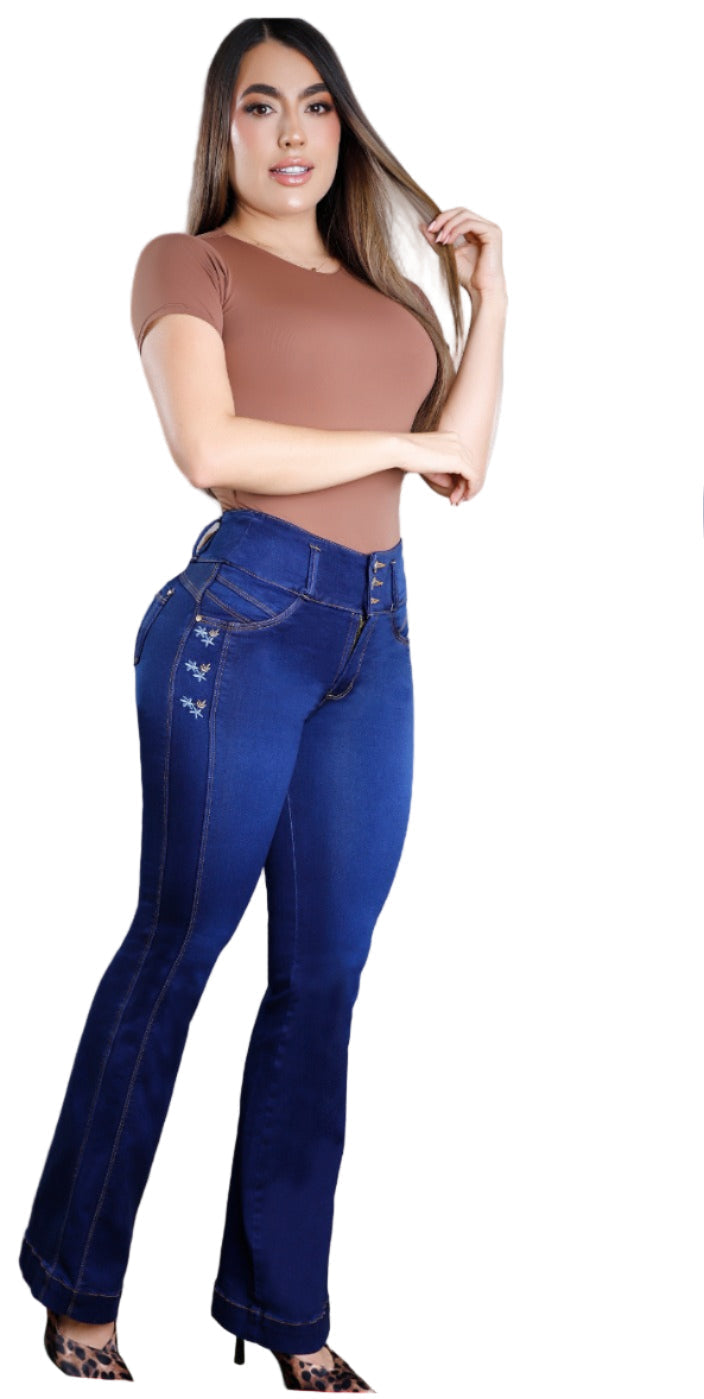 Colombian Flared Jean's Bon Bon Up 8327 butt lifter high waist tummy control