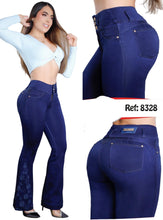 Load image into Gallery viewer, Colombian Flared Jean&#39;s Bon Bon Up 8328 butt lifter high waist tummy control
