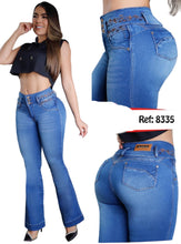 Load image into Gallery viewer, Colombian Flared Jean&#39;s Bon Bon up 8335 butt lifter high waist tummy control
