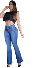 Load image into Gallery viewer, Colombian Flared Jean&#39;s Bon Bon up 8335 butt lifter high waist tummy control
