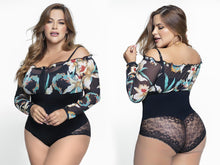 Load image into Gallery viewer, 4323 Top Bodysuits Tummy control medium compression Body&#39;s con faja de mediana compresion
