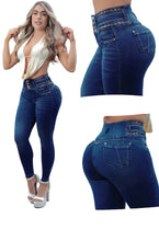 Load image into Gallery viewer, Colombian Jeans BonBonup 8502 butt lifter high waist tummy control push up effect skinny
