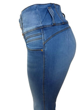 Load image into Gallery viewer, Colombian Flared Jean's 0322 butt lifter high waist tummy control push up
