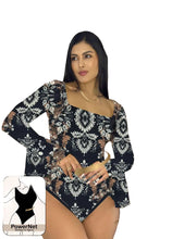 Load image into Gallery viewer, Colombian shaping Top Bodysuits 5037 compression Bodys  con faja Colombiana de mediana compresion Pantyblusa
