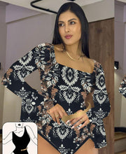 Load image into Gallery viewer, Colombian shaping Top Bodysuits 5037 compression Bodys  con faja Colombiana de mediana compresion Pantyblusa
