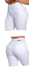 Load image into Gallery viewer, Colombian Flared 9148 butt lifter high waist control white jeans
