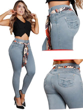 Load image into Gallery viewer, Colombian Jeans Bon Bon up skinny 9143 butt lifter high waist tummy control push up effect

