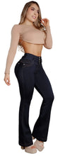 Load image into Gallery viewer, Colombian Flared 9149 butt lifter high waist control Blue jeans
