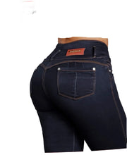 Load image into Gallery viewer, Colombian Flared 9149 butt lifter high waist control Blue jeans
