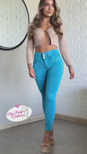 Load and play video in Gallery viewer, 8219 Jean&#39;s Colombianos Cintura Alta levanta cola butt lifter high waist tummy control push up effect skinny
