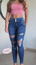 Load and play video in Gallery viewer, 8211 Jean&#39;s Colombianos Cintura Alta levanta cola butt lifter high waist tummy control push up effect skinny
