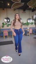 Load and play video in Gallery viewer, Colombian Flared Jean's Bon Bon Up 8327 butt lifter high waist tummy control
