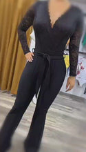 Load and play video in Gallery viewer, Jumpsuit tummy control butt lifter fashion flared 6086
