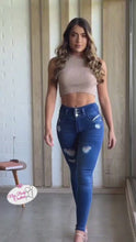 Load and play video in Gallery viewer, 8220 Jean&#39;s Colombianos Cintura Alta levanta cola butt lifter high waist tummy control push up effect skinny
