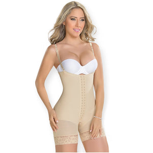 066 Strapless Mid Thigh Body Shaper for Women / Powernet